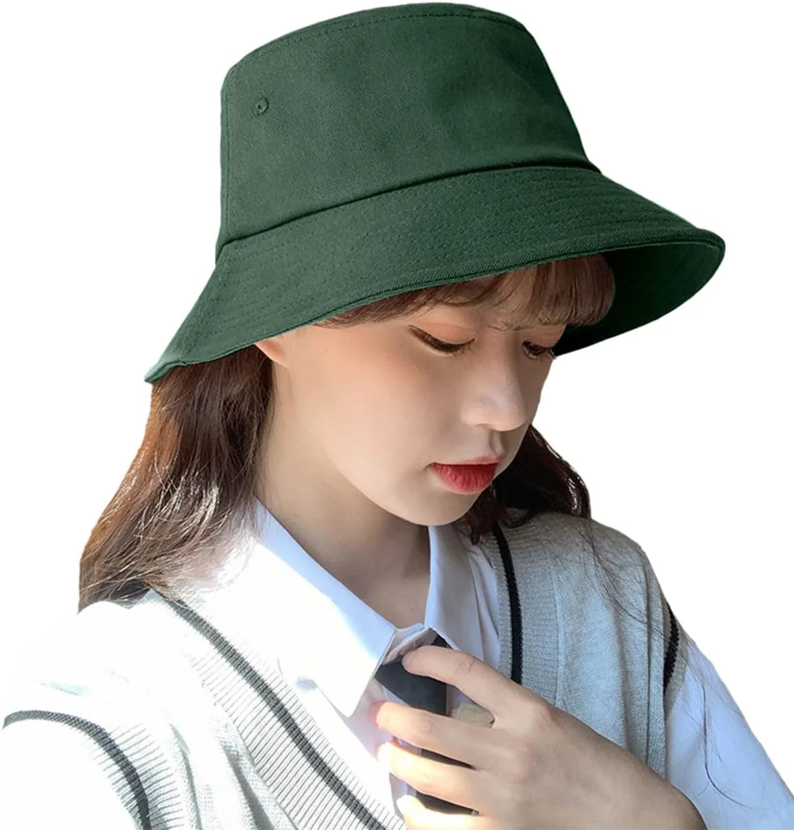 [INSOCUT] バケットハット レディース UV カット 帽子 あご紐付き ふんわり 小顔効果 あご紐付き 日焼け防止