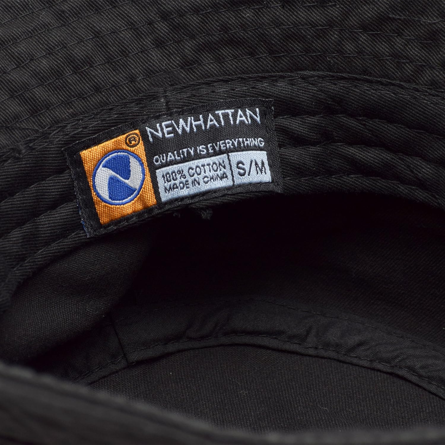 [ニューハッタン]NEWHATTAN ストーンウォシュ バケットハット 1500 ブラック L/XL(60cm～61cm) [並行輸入品]