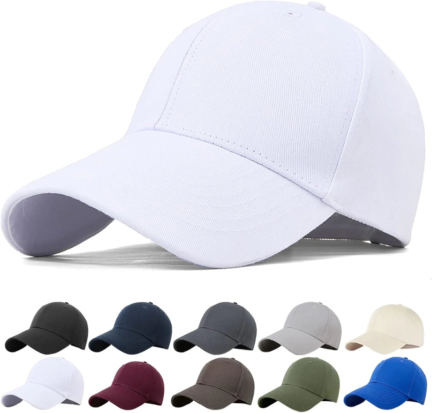 [KELEVO] キャップ メンズ 【大きいサイズ・コットン100%】 UVカット ぼうし cap 深め 無地帽子 紫外線対策 日よけ 型崩れない ランニング スポーツ 登山 釣り 野球帽 綿100％ 帽子 男女兼用 [日本・国際検査機関にて認証済]