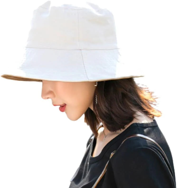 [FREESE] レディースハット リバーシブル バケットハット ファッション帽子 綿 UVカット 折りたたみ オールシーズン